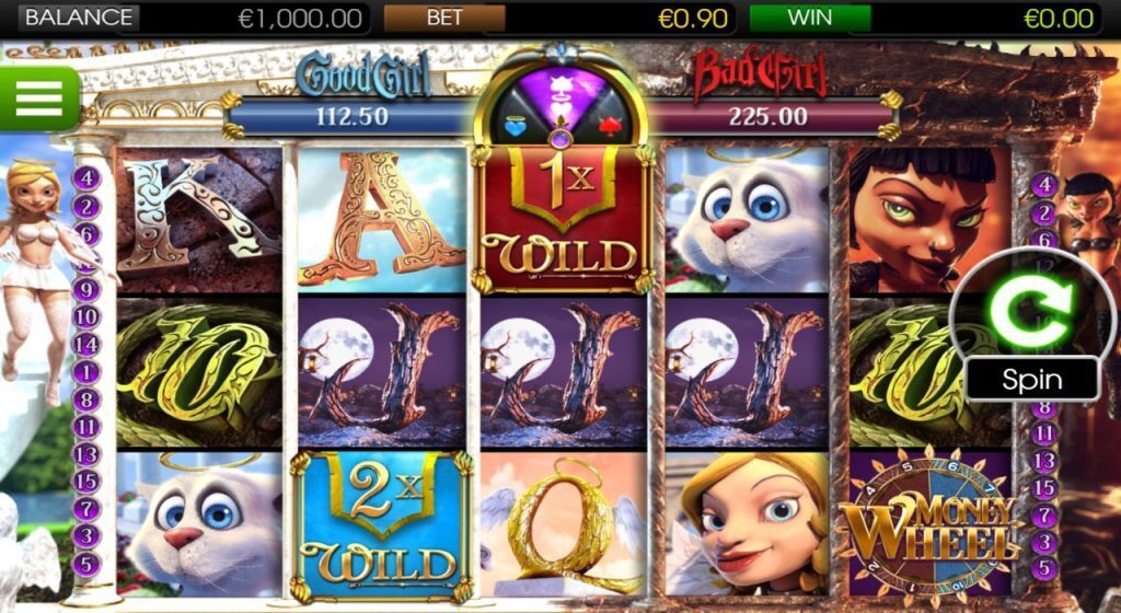Good Girl/Bad Girl online slot gameplay.