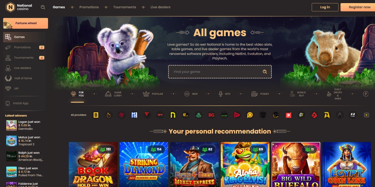 Casino Games at National Casino