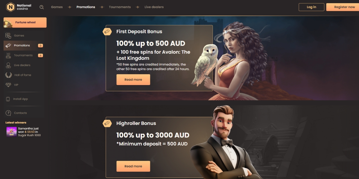 Promotions at National Casino