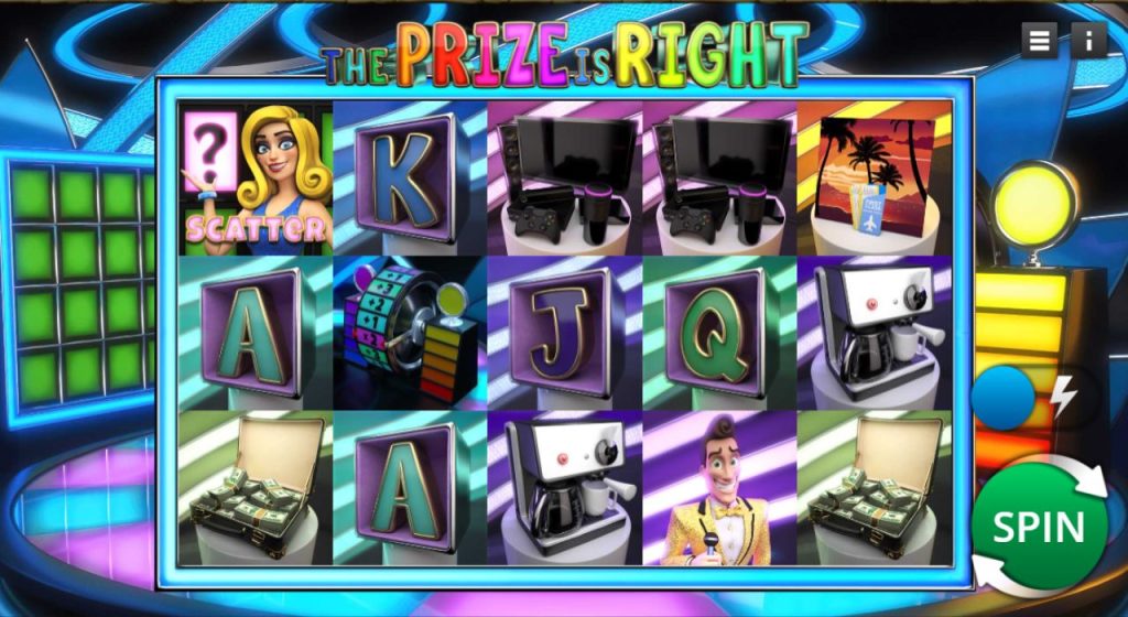 The Prize is Right online slot gameplay.
