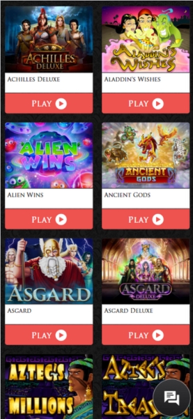 Lucky Red Casino Mobile Slots Page