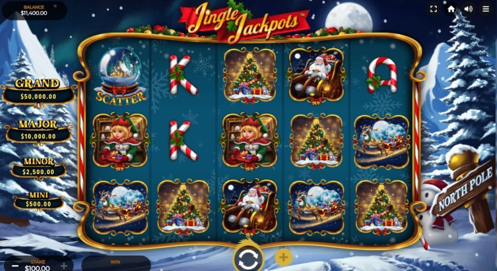 Jingle Jackpots Christmas story slot game