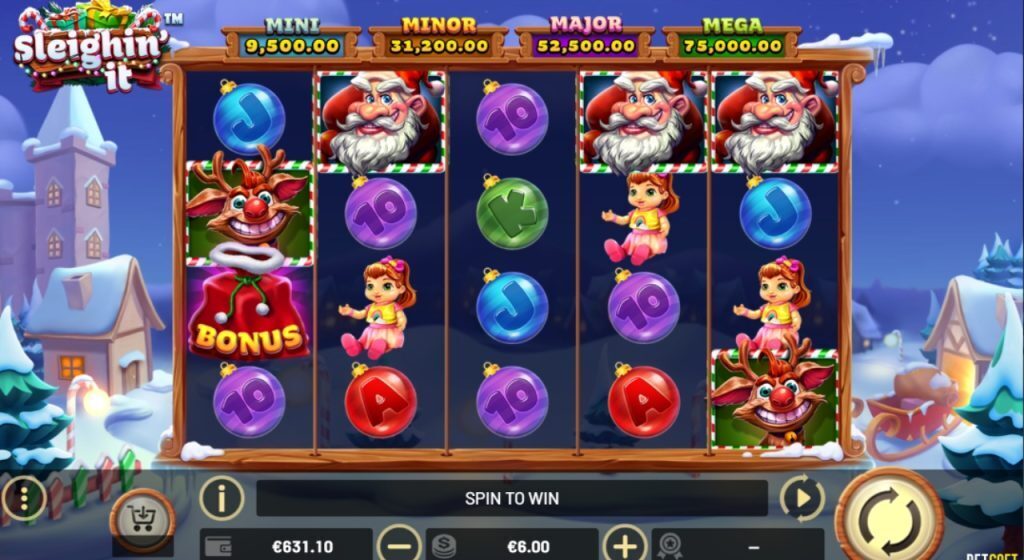 Sleighin' It Christmas slot game