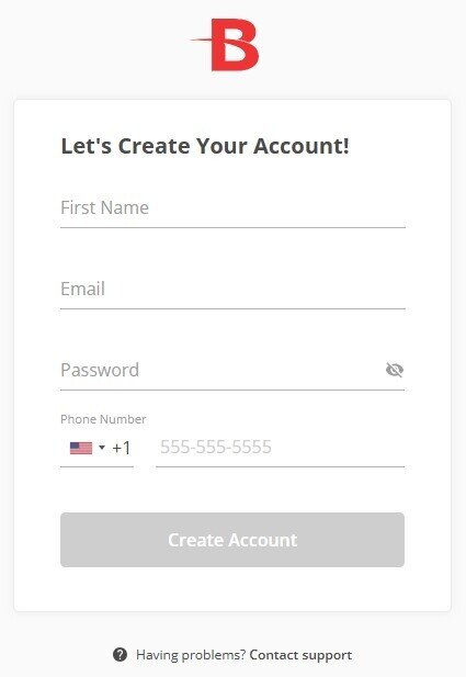 Enter personal details at BetOnline