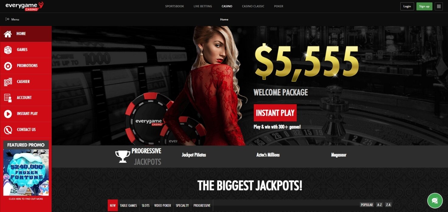 Casino Red lobby highlighting popular slot games like Cash Bandits 3 and Divas of Darkness.