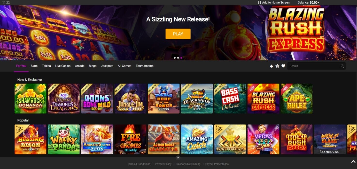 Jackpot City Casino Home Page