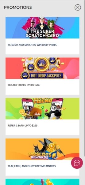 Slots.lv Mobile Promotions Page