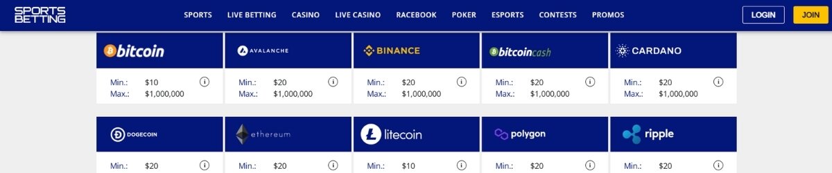 SportsBetting.ag March Madness payment methods