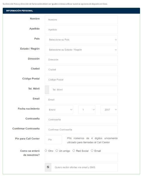 Registro de ApuestaHoy