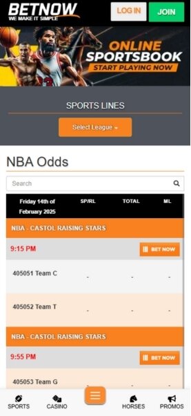 BetNow Mobile Sportsbook