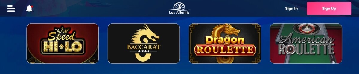 Las Atlantis Dragon Roulette