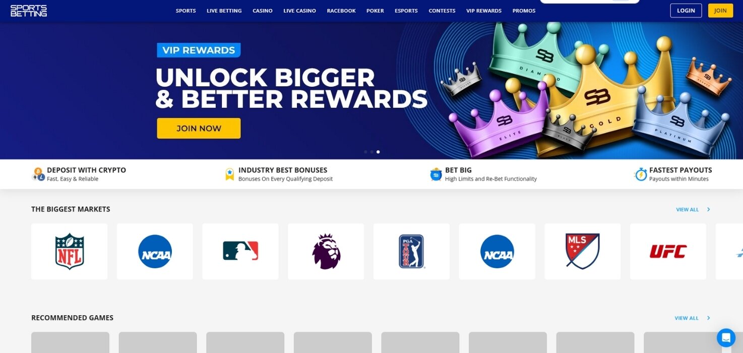 SportsBetting.ag Home Page