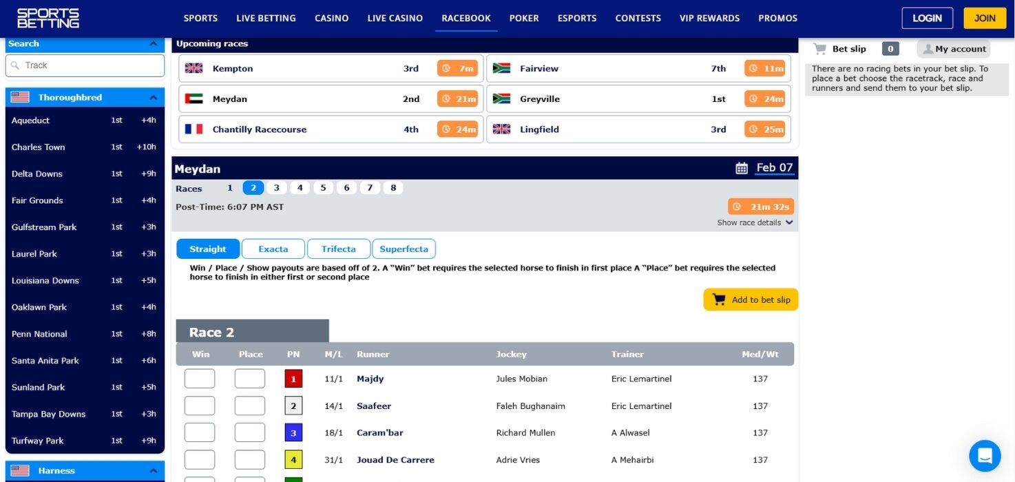 SportsBetting.ag Racebook