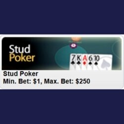 A classic poker variant with simple rules and flexible betting from $1 to $250.
