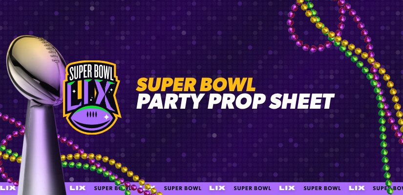 Super Bowl prop betting sheet feature image