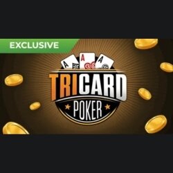 A sleek, gold-themed poker table setup featuring three playing cards, perfect for quick and exciting gameplay.