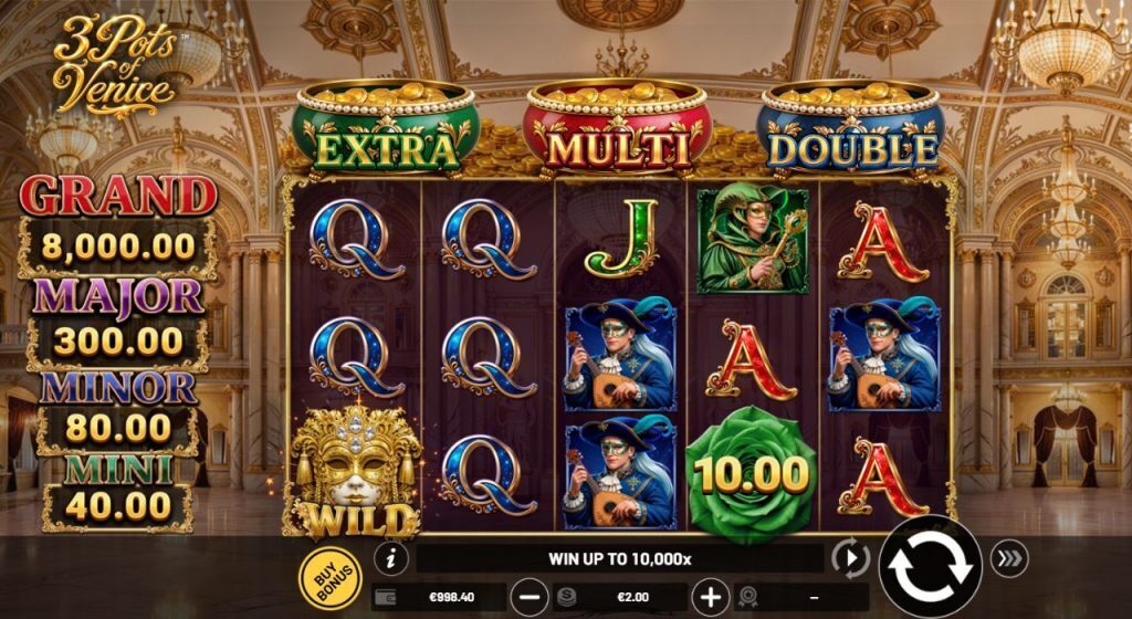 3 Pots of Venice online slot gameplay.