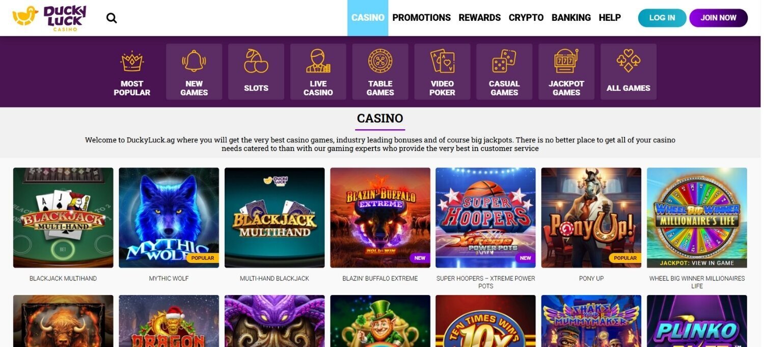 DuckyLuck Casino Games