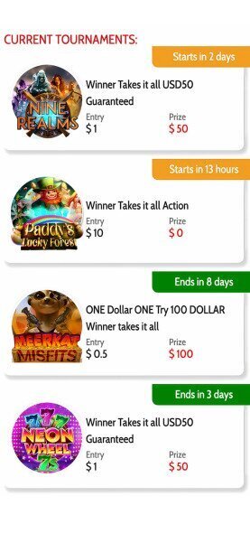 Grande Vegas Casino tournaments