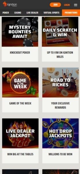 Ignition Casino Mobile Promotions