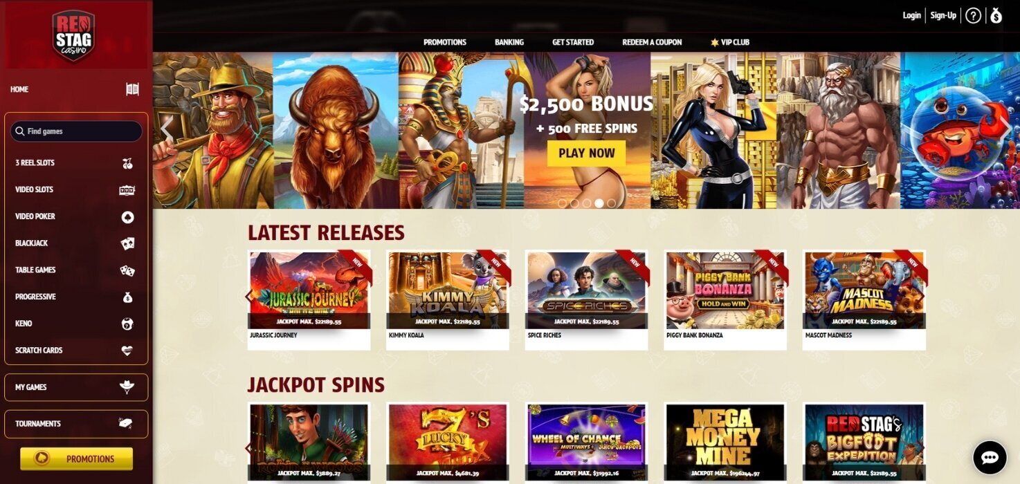 Red Stag Casino homepage