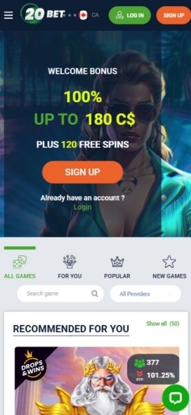 20Bet Mobile Casino