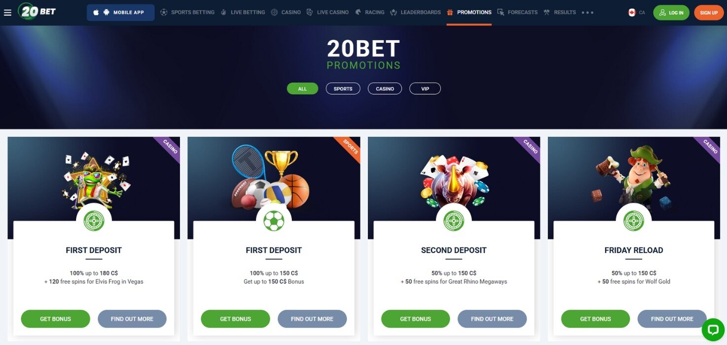 20Bet Promotions