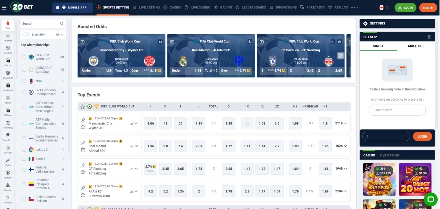 20Bet Sportsbook