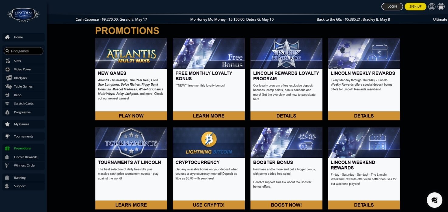 Lincoln Casino Promos