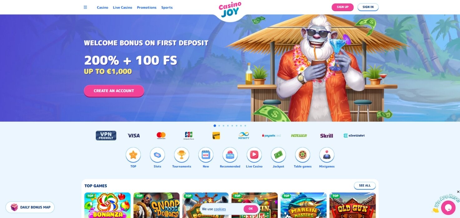 Casino Joy Homepage