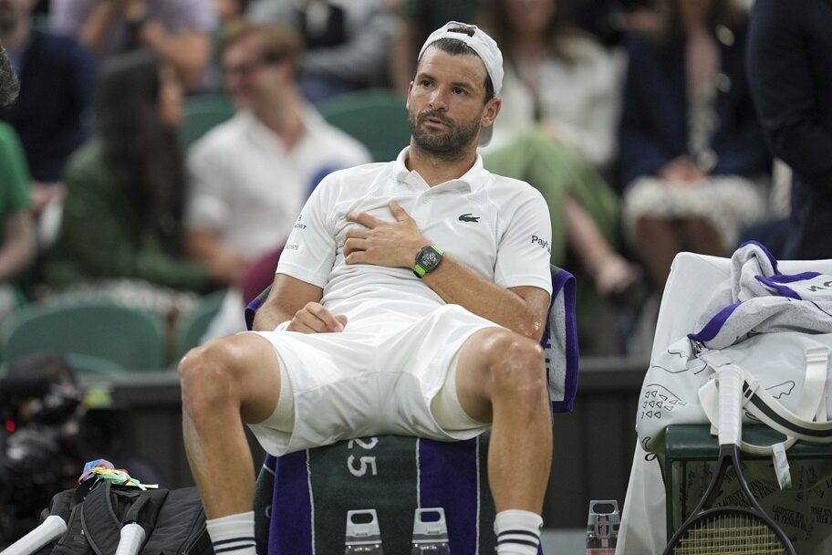 Grigor Dimitrov the First Player to Retire in Five Consecutive Grand Slams