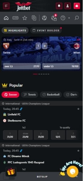 JettBet Mobile Sportsbook