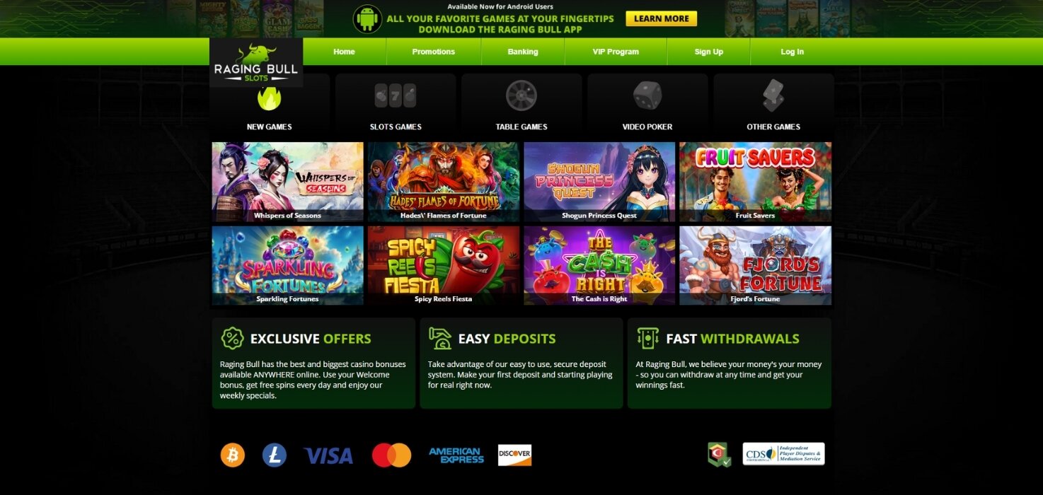Raging Bull Homepage