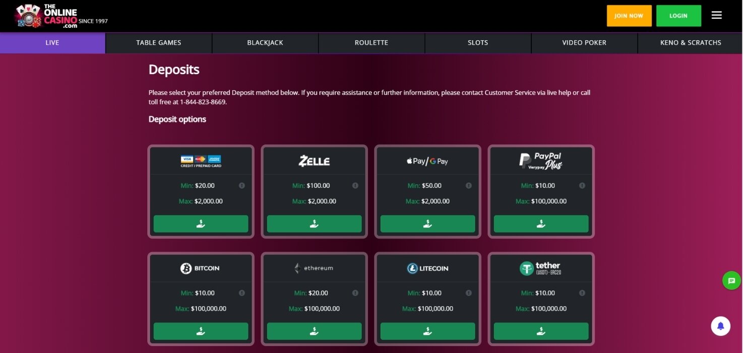 The Online Casino Banking Deposits