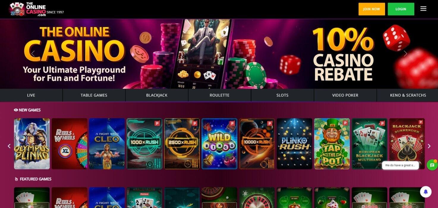 The Online Casino Homepage