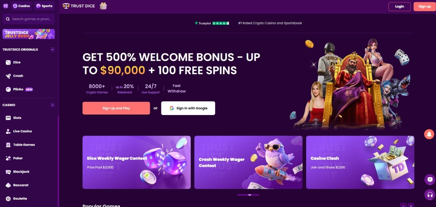 TrustDice Homepage