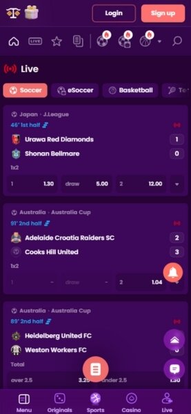 TrustDice Mobile Sportsbook