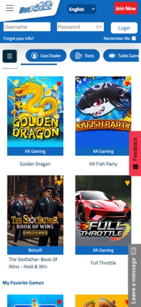 BetPhoenix Mobile Casino