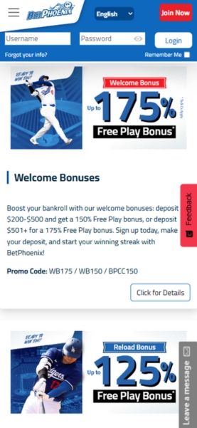 BetPhoenix Mobile Promos
