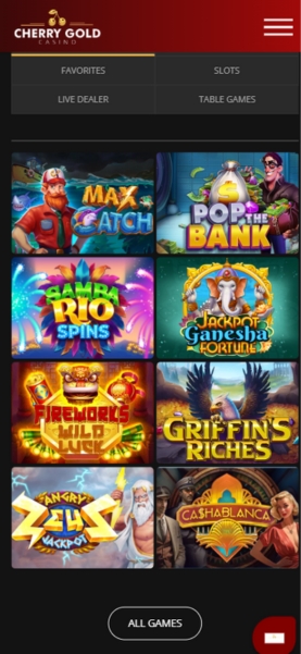 Cherry Gold Mobile Casino Games