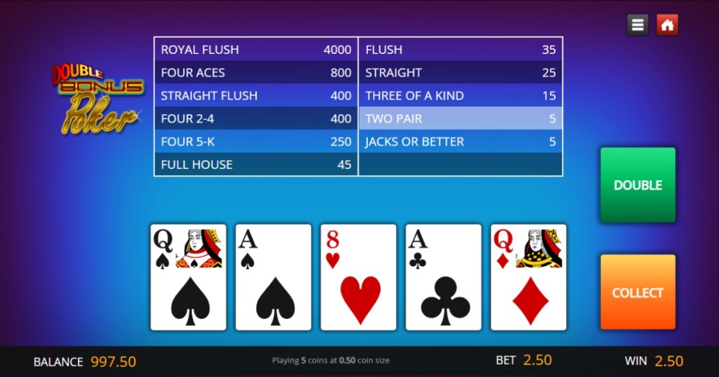 Double Bonus Poker