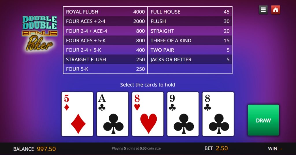 Double Double Bonus Poker
