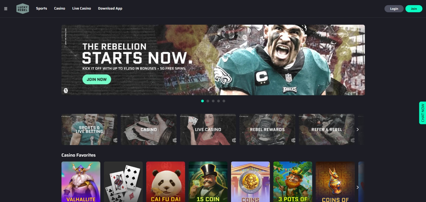 Lucky Rebel Homepage