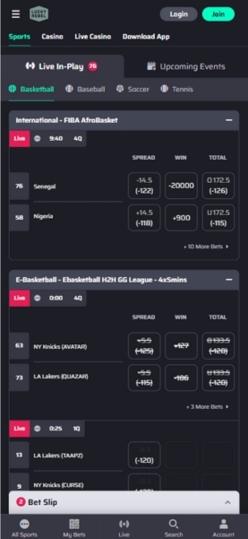 Lucky Rebel Mobile Sportsbook