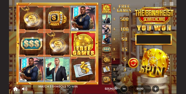 The Bank Heist Scratchcard