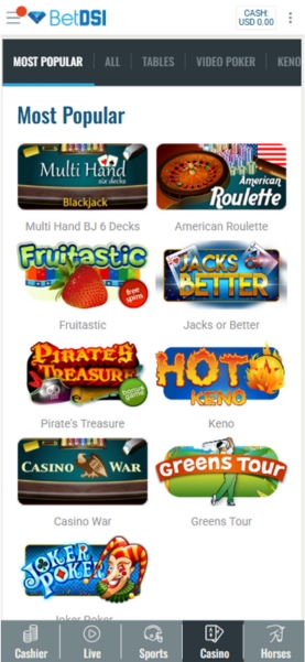 BetDSI Mobile Casino