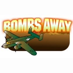 Bombs Away slot game title card.