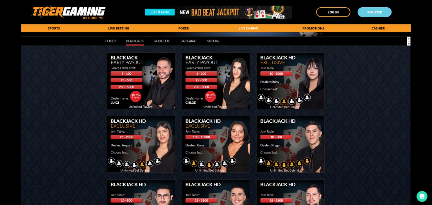 Tiger Gaming Live Casino