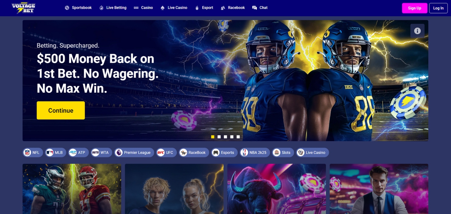 Voltage Bet Homepage
