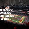 How Many NFL Games Go to Overtime or End in a Tie?